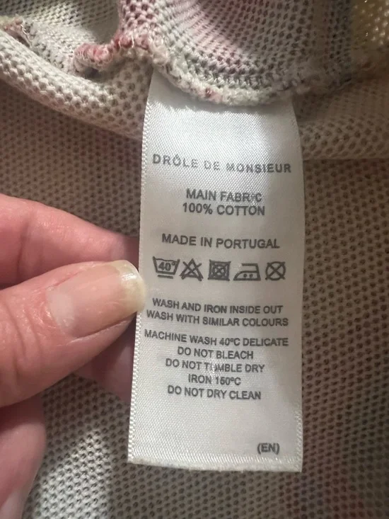 Drole De Monsieur Multicolor Abstract Print Short-Sleeve Shirt Medium - Picture 6 of 7